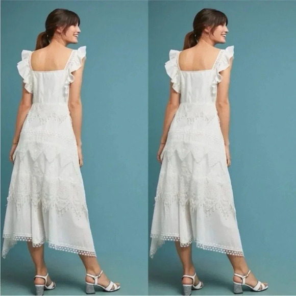 Anthropologie RINA DHAKA womans Celeste beaded & lace boho Midi dress - Picture 3 of 16